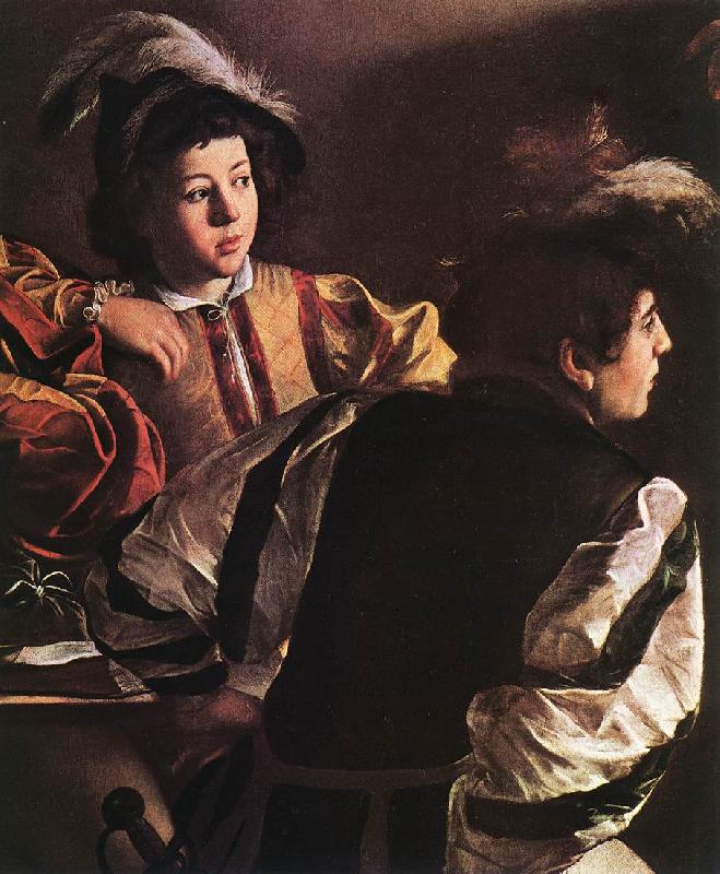 Caravaggio The Calling of Saint Matthew (detail) urt oil painting image