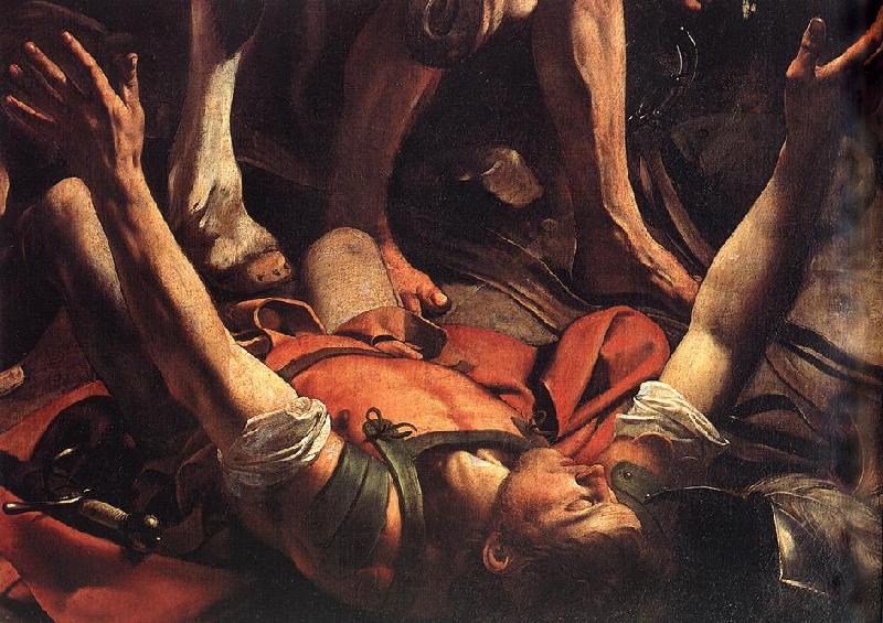 Caravaggio The Conversion on the Way to Damascus (detail) oil painting image