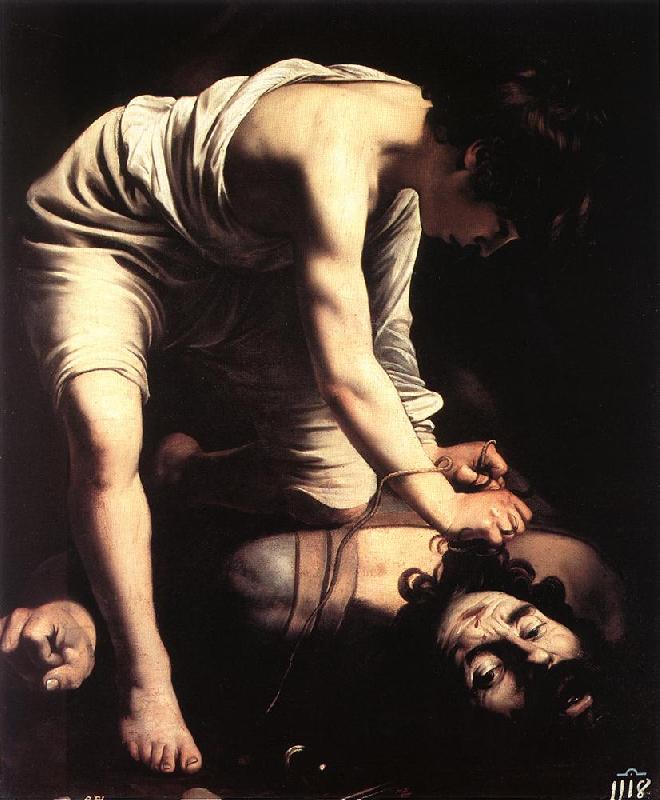 Caravaggio David fgfd Sweden oil painting art