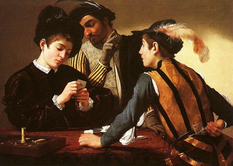 Caravaggio The Cardsharps oil painting image