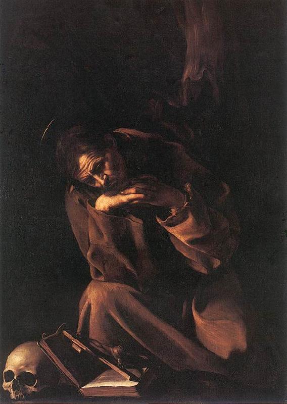 Caravaggio St Francis g Sweden oil painting art