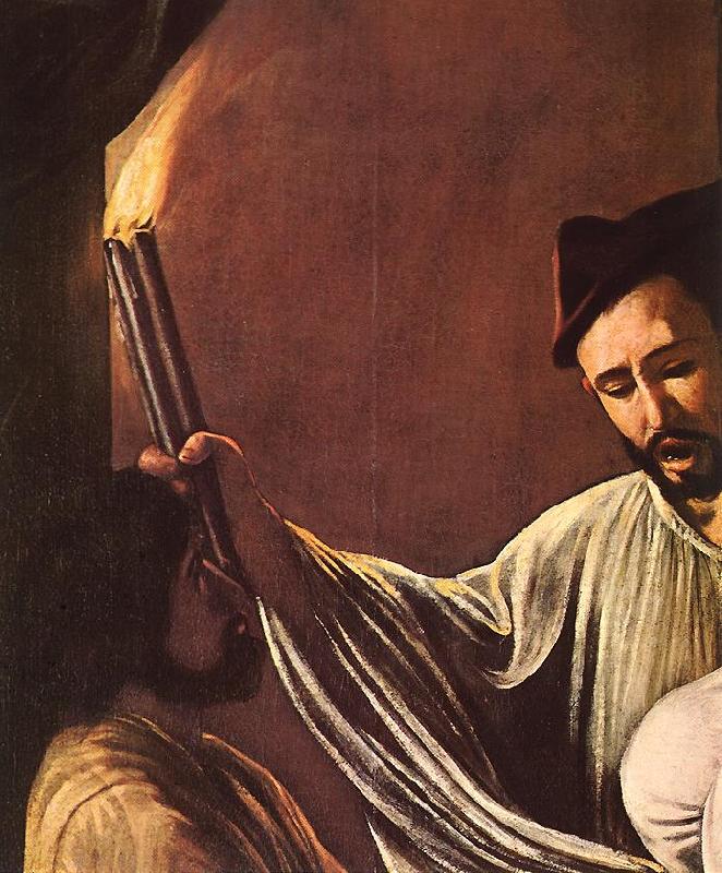 Caravaggio The Seven Acts of Mercy (detail) dfg oil painting image