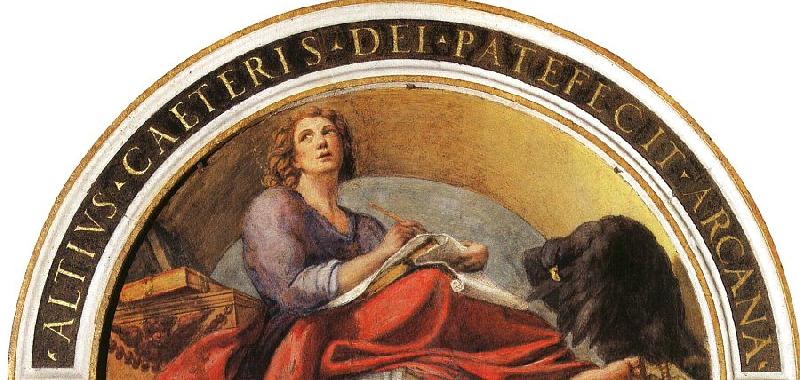 Correggio Lunette with St.John the Evangelist Sweden oil painting art