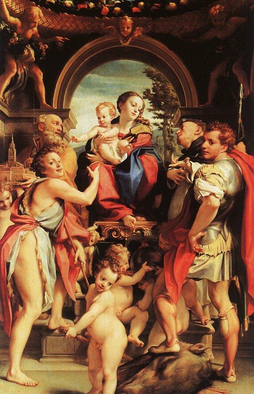 Correggio Madonna with St.George Sweden oil painting art