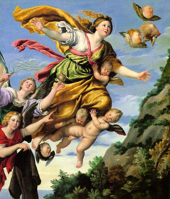 Domenichino The Assumption of Mary Magdalene into Heaven Sweden oil painting art