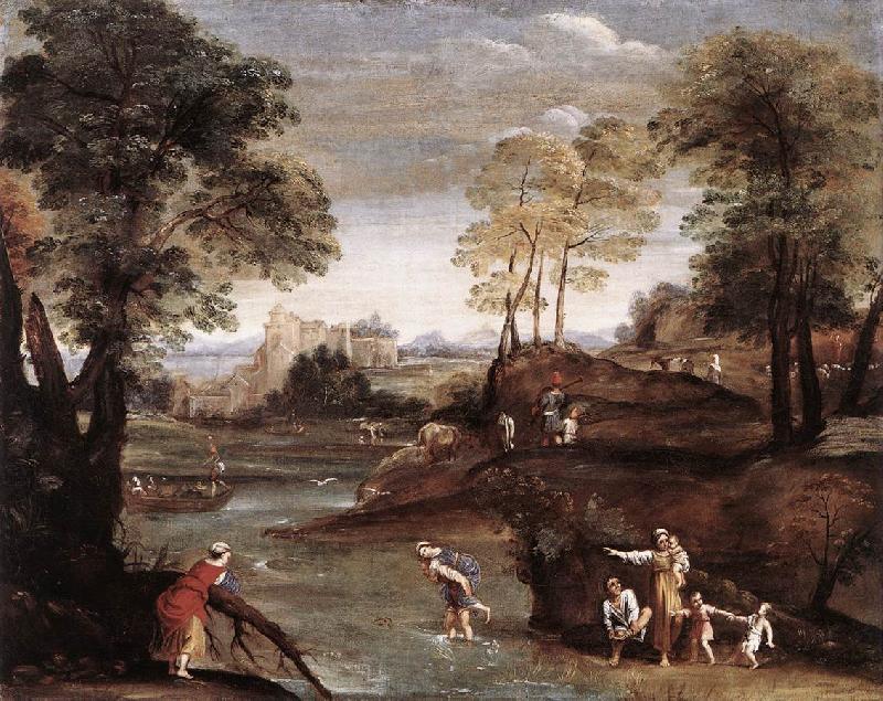 Domenichino Landscape with Ford dg oil painting image