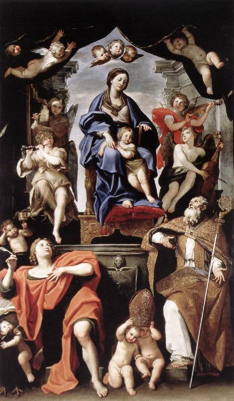 Domenichino Madonna and Child with St Petronius and St John the Baptist dg Sweden oil painting art