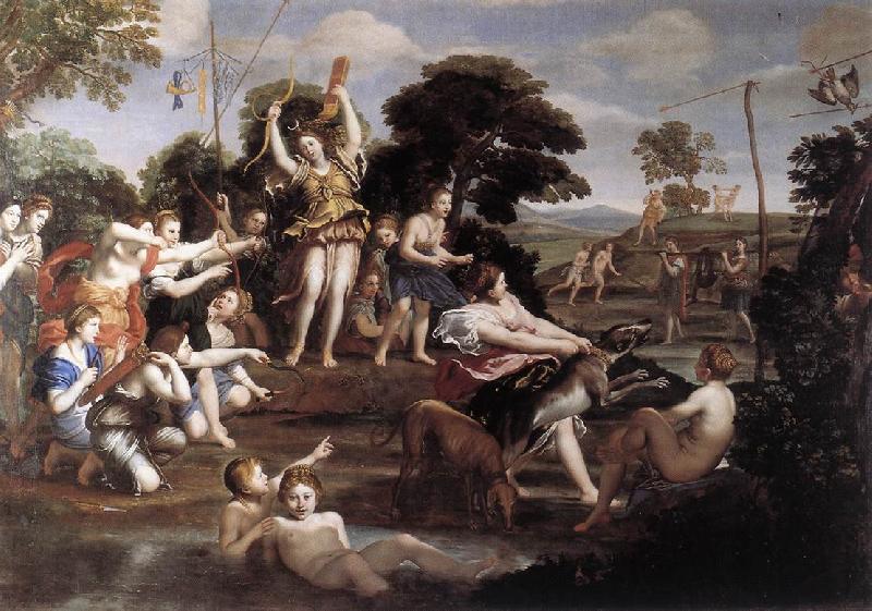 Domenichino Diana and her Nymphs d oil painting image