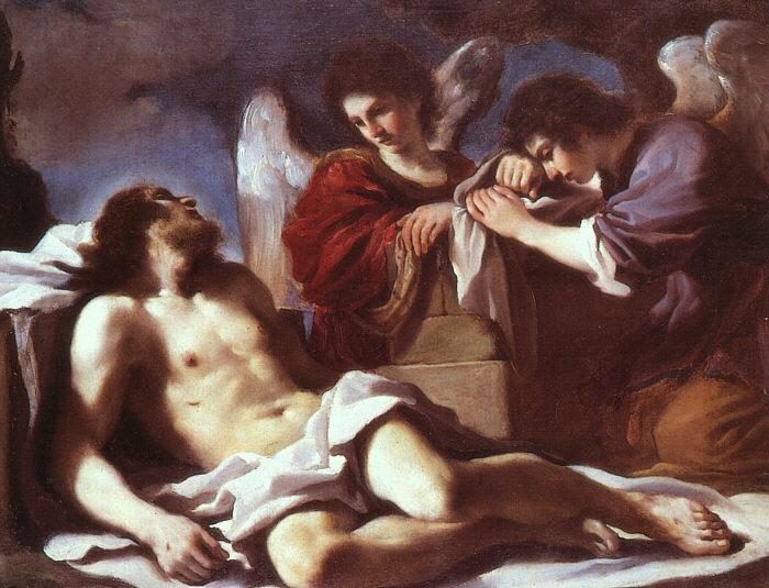 GUERCINO Angels Weeping over the Dead Christ hj oil painting image