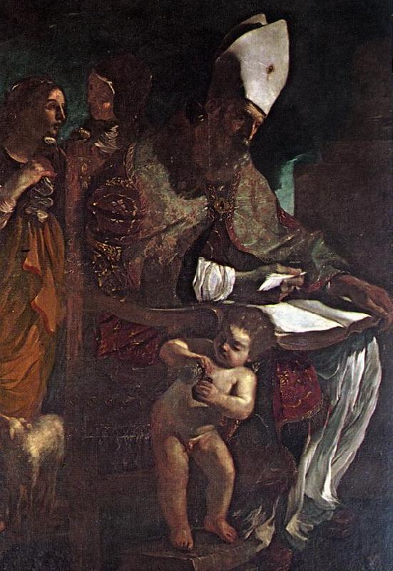 GUERCINO St Augustine sdg Sweden oil painting art