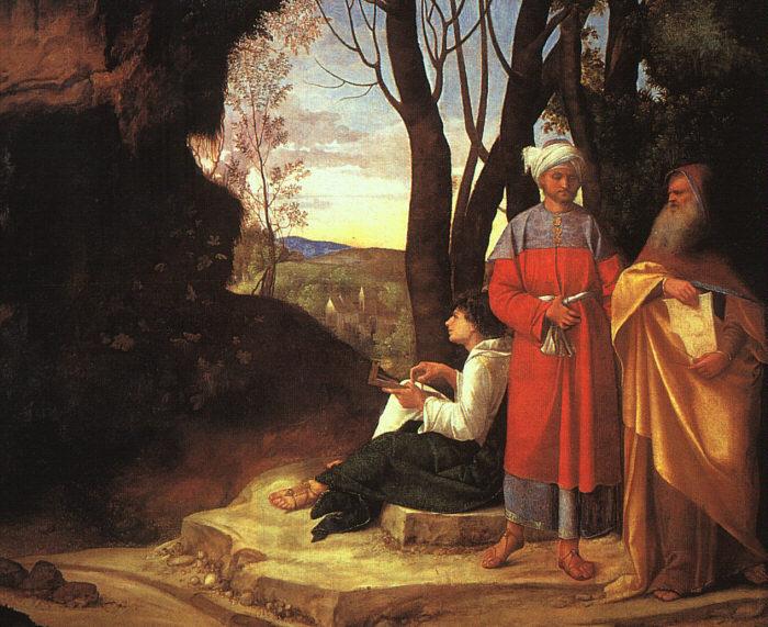 Giorgione The Three Philosophers dh Sweden oil painting art