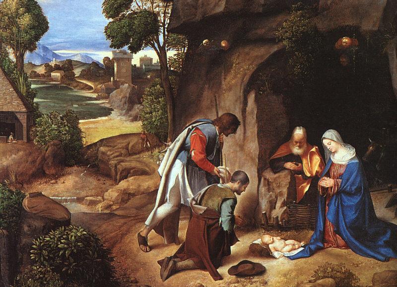 Giorgione The Adoration of the Shepherds Sweden oil painting art