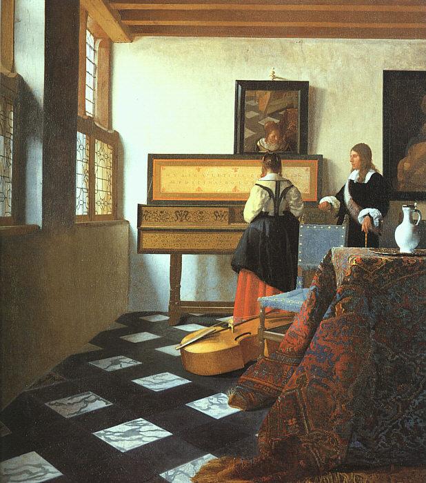 JanVermeer The Music Lesson-o Sweden oil painting art