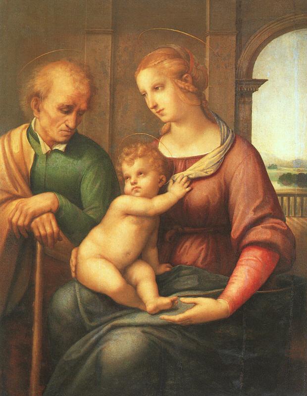 Raphael The Holy Family with Beardless St.Joseph oil painting image