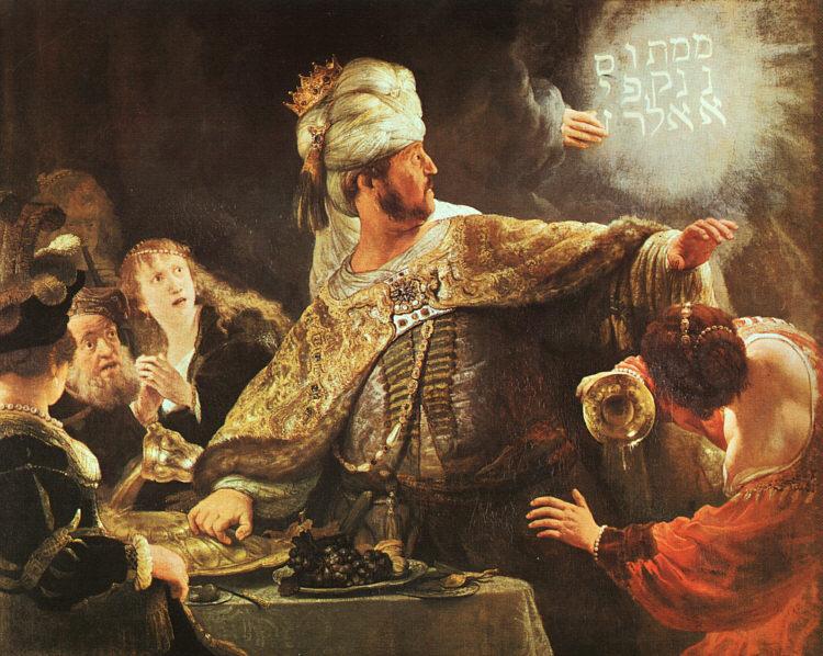 Rembrandt Belshazzar's Feast Sweden oil painting art