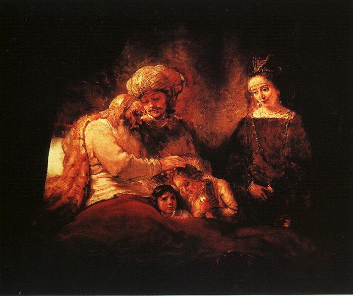Rembrandt Jacob's Blessing Sweden oil painting art