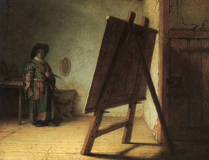 Rembrandt Artist in his Studio Sweden oil painting art