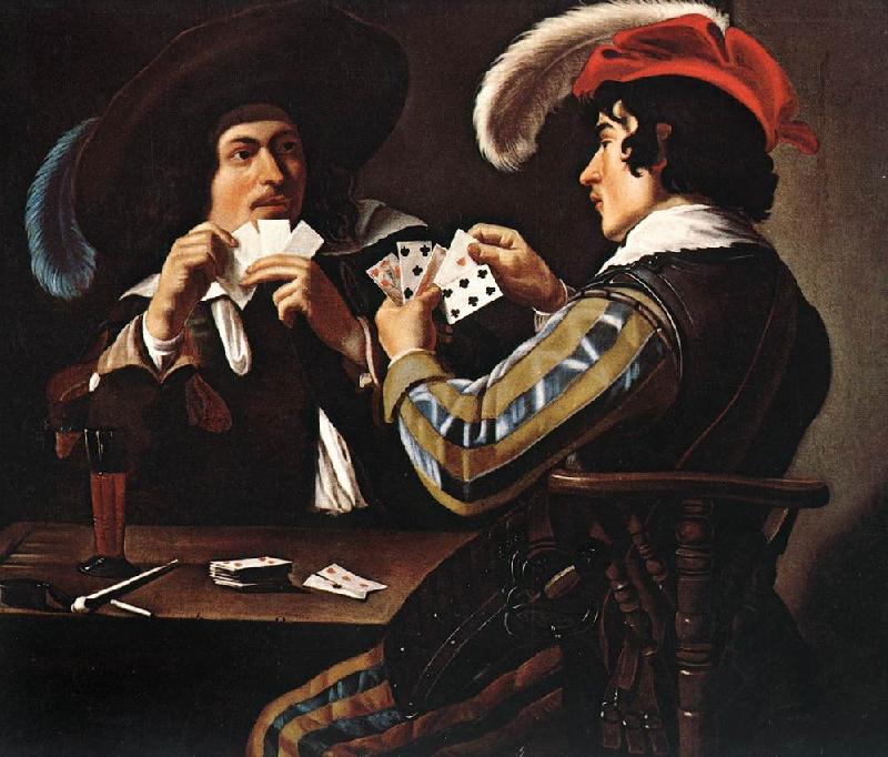 ROMBOUTS, Theodor The Card Players  at Sweden oil painting art