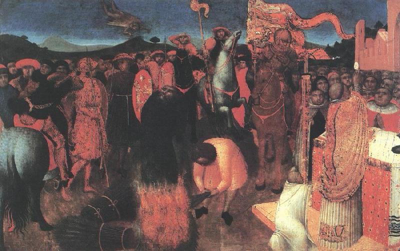 SASSETTA Death of the Heretic on the Bonfire af Sweden oil painting art