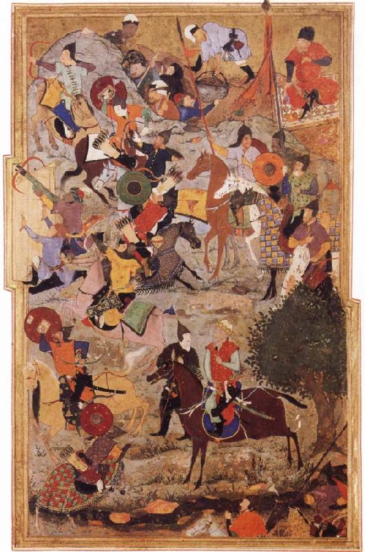 Bihzad Tamerlane leading the assault of the castle of the knights of the Hospitallers of Saint john at Smyrna oil painting picture
