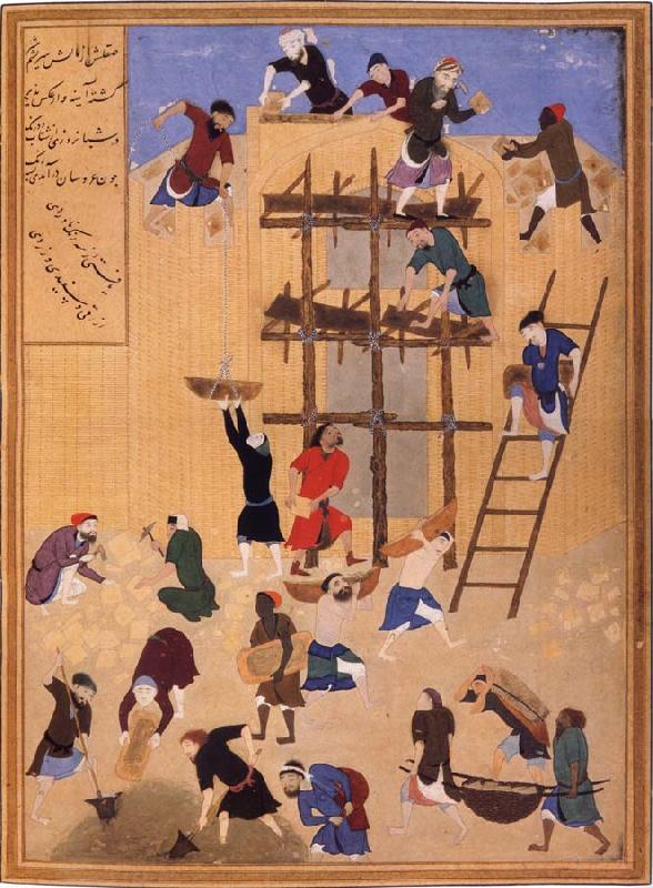 Bihzad Building ot Castle Khawarnaq,wherein the chamber of the seven icons will be hidden Sweden oil painting art