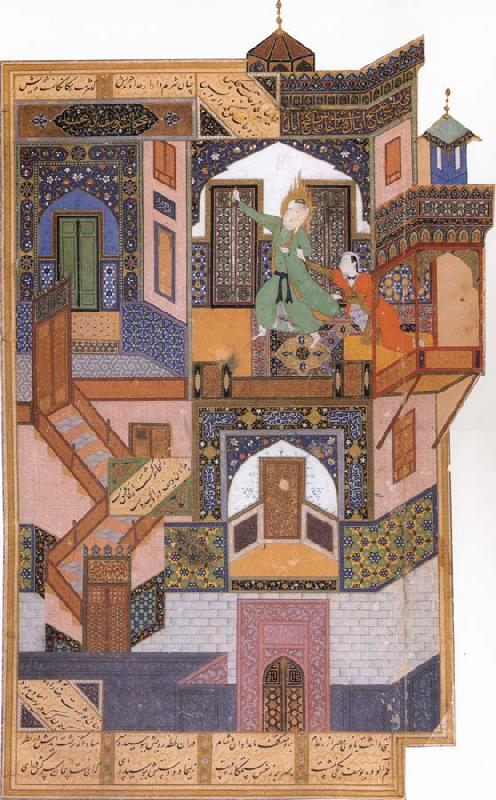 Bihzad Zulaykha attempts to seduce joseph in her palace Sweden oil painting art