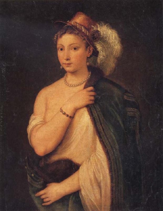 Titian Portrait of a Young Woman Sweden oil painting art
