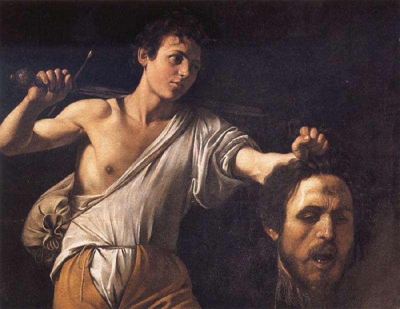 Caravaggio David with the head of Goliath Sweden oil painting art