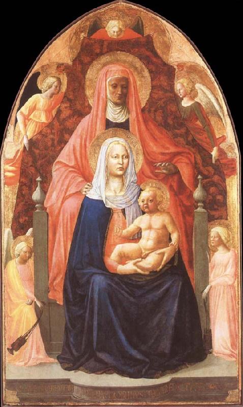 MASACCIO Madonna and Child with St Anne Metterza oil painting image