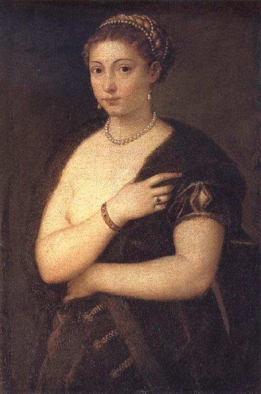 Titian The Girl in the Fur oil painting picture