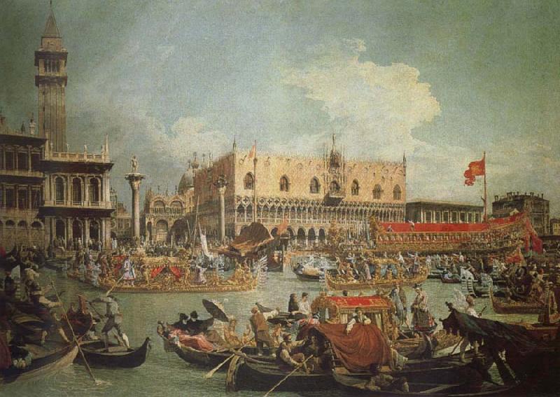 Canaletto The Bucintoro in Front of the Doges- Palace on Ascension Day Sweden oil painting art