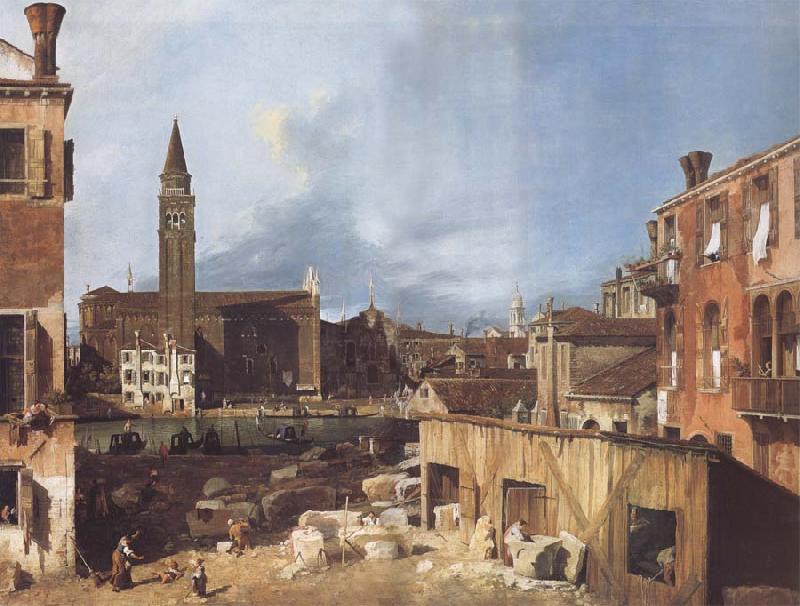 Canaletto Campo S.Vidal and Santa Maria della Carita oil painting picture