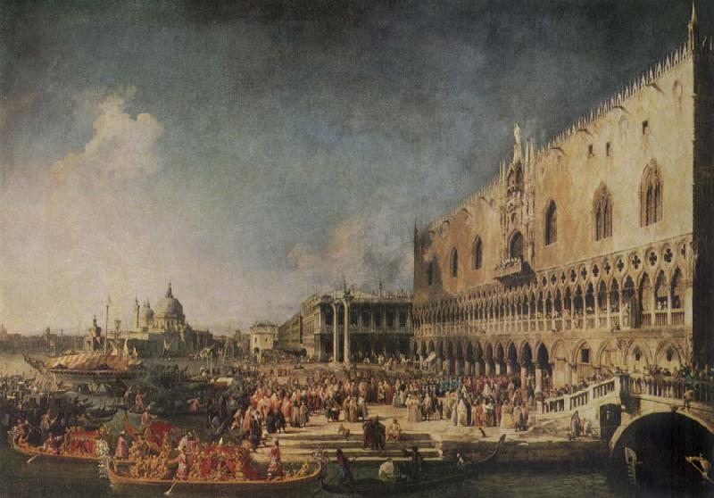 Canaletto The Arrival of the French Ambassador in Venice Sweden oil painting art