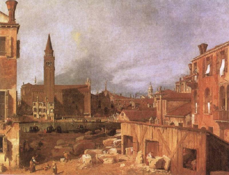 Canaletto Campo S.Vidal and Santa Maria della Carita oil painting image