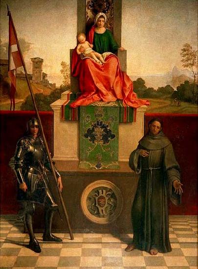 Giorgione Madonna and Child Enthroned between St Francis and St Liberalis Sweden oil painting art