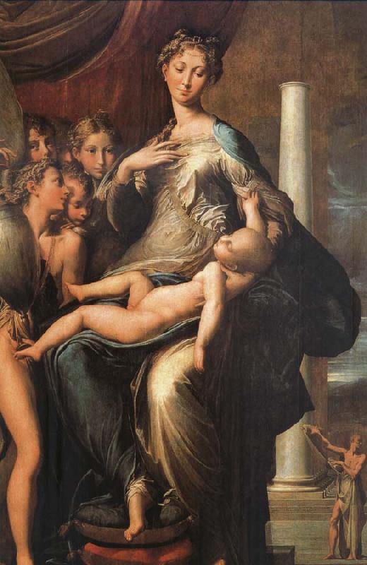 PARMIGIANINO The Madonna of the long neck Sweden oil painting art