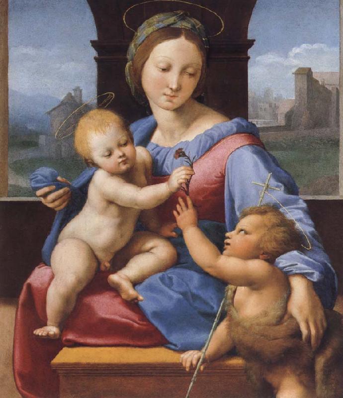 Raphael The Madonna and Child with teh Infant Baptist Sweden oil painting art