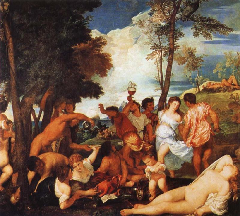 Titian The Bacchanal of the Andrians Sweden oil painting art