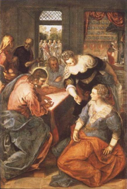 Tintoretto Christ in Maria and Marta oil painting picture