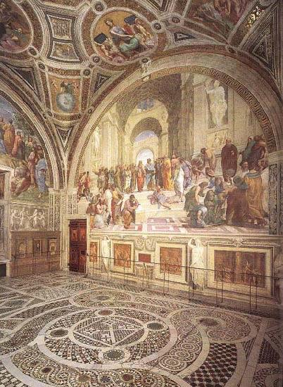 Raffaello View of the Stanza della Segnatura oil painting image