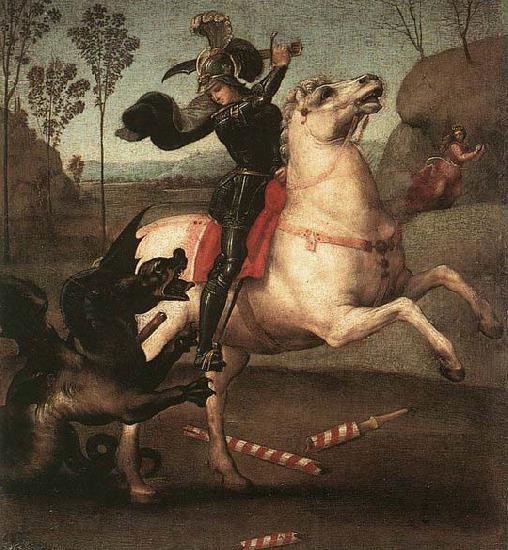 Raffaello St George Fighting the Dragon Sweden oil painting art