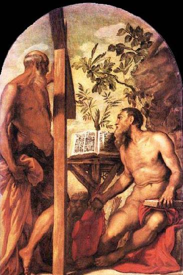 Tintoretto St Jerome and St Andrew oil painting picture