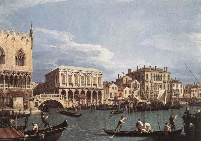 Canaletto The Molo and the Riva degli Schiavoni from the Bacino di San Marco Sweden oil painting art