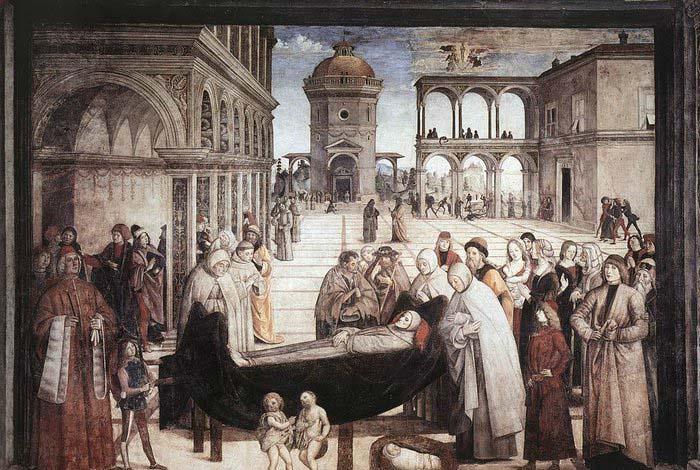 Pinturicchio Death of St. Bernardine Sweden oil painting art