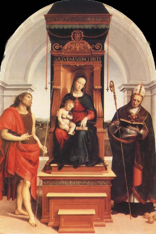 Raphael Virgin and Child with SS.John the Baptist and Nicholas Sweden oil painting art