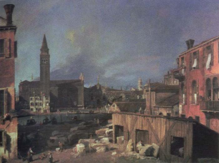 Canaletto the stonemason s yard Sweden oil painting art