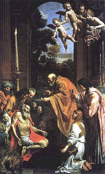 Domenichino Last Communion of St. Jerome, Sweden oil painting art