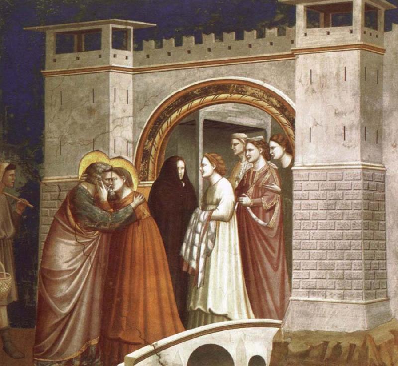 Giotto The Meeting at the Golden Gate Sweden oil painting art