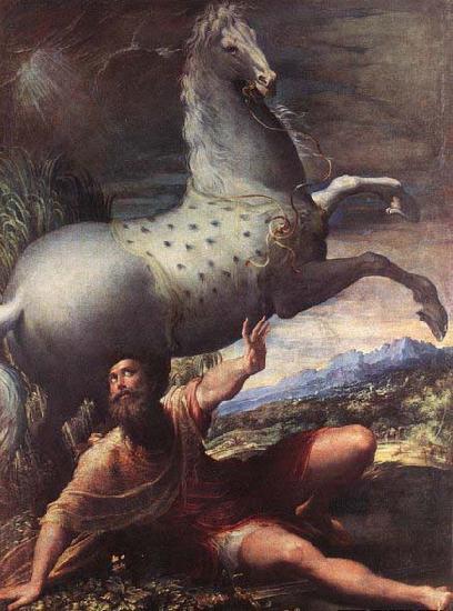 PARMIGIANINO The Conversion of St Paul - Oil on canvas Sweden oil painting art