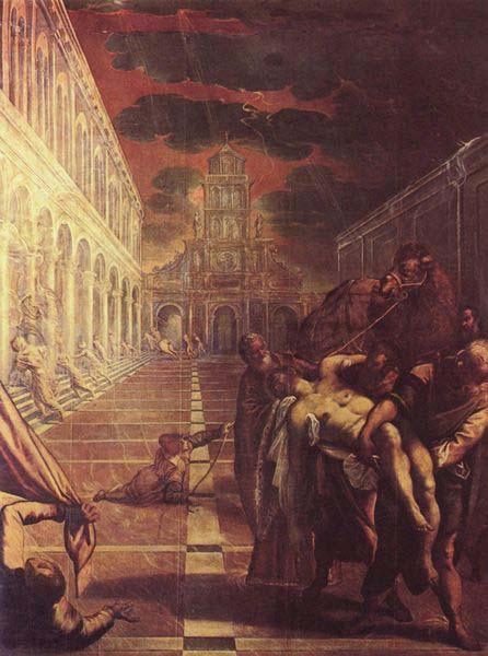 Tintoretto St Mark Body Brought to Venice oil painting image